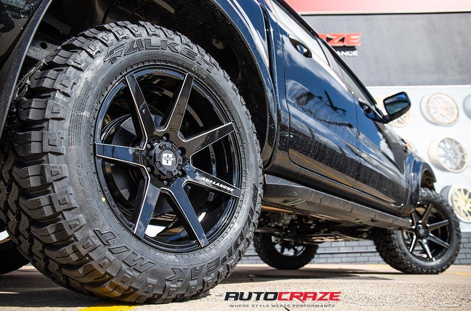 FORD RANGER AVALANCHE MATTE BLACK MILLED FONT